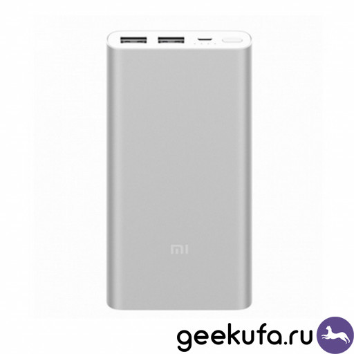 Портативное зарядное устройство Xiaomi Mi Power Bank 2i 10000 mAh 2 USB серебристый Уфа купить в интернет-магазине