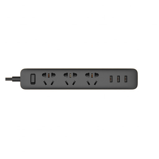 Удлинитель Mi Power Strip 3 USB 3 розетки черный Уфа купить в интернет-магазине