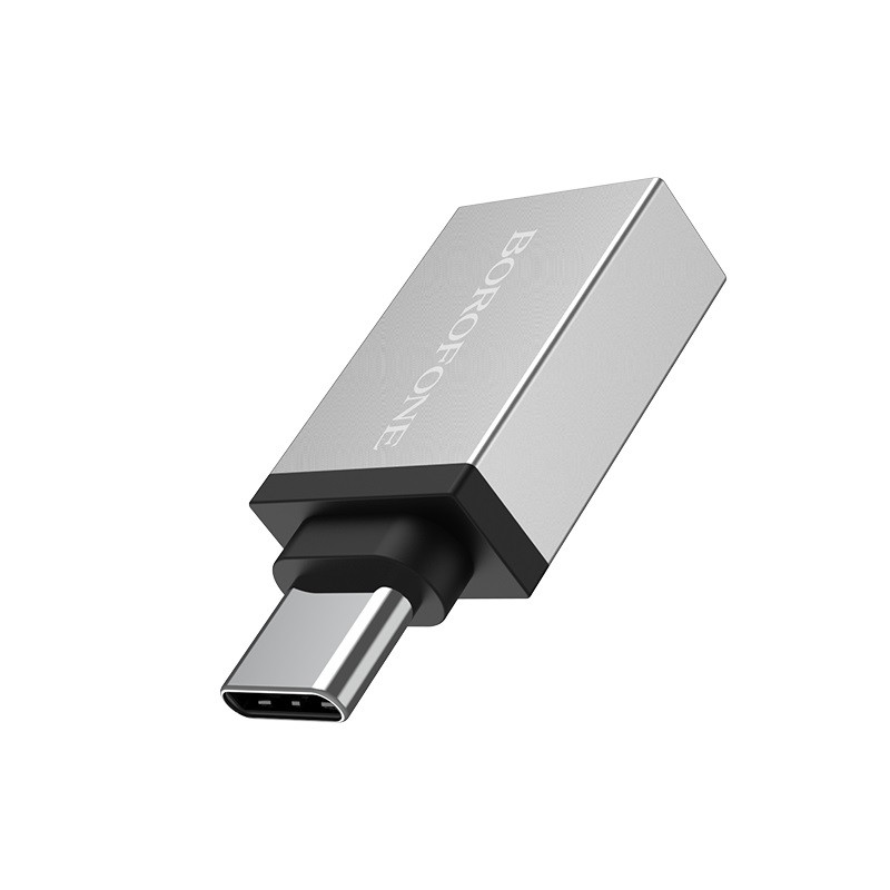 OTG адаптер BOROFONE BV3 USB-A/Type-C (серебряный) Уфа купить в интернет-магазине