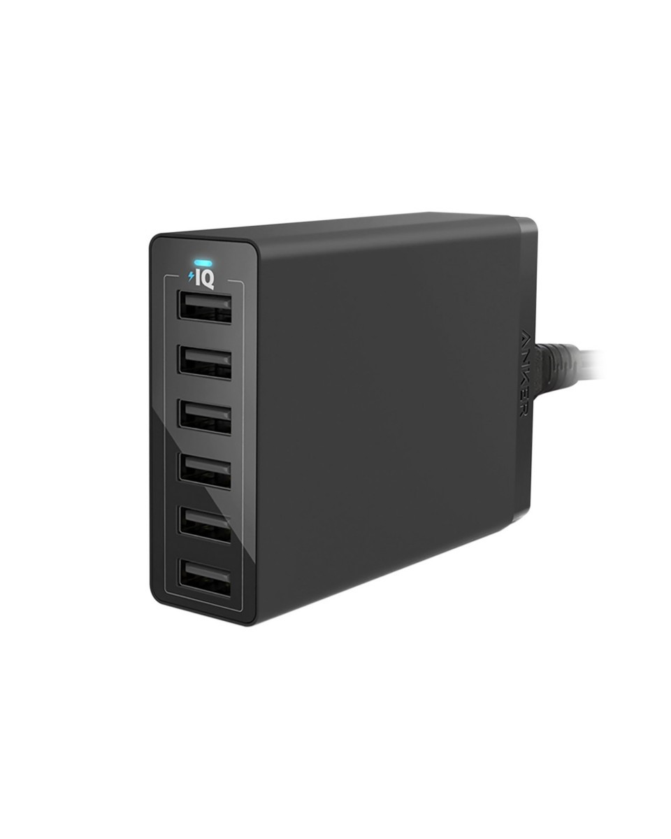 Сетевое зарядное устройство Anker PowerPort 6 USB 60W черное Уфа купить в интернет-магазине