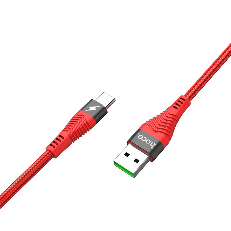 Type-C кабель Hoco U53 Flash 5A 1.2m красный Уфа купить в интернет-магазине