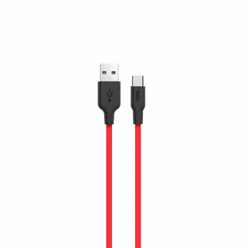 Type-C кабель Hoco X21 Plus Silicone Series 25cm красный Уфа купить в интернет-магазине