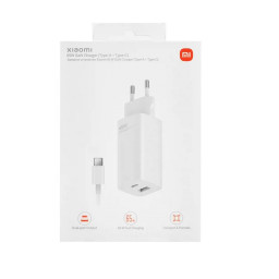 Сетевое зарядное устройство Xiaomi 65W GaN Charger (Type-A+Type-C) BHR5515GL фото 1