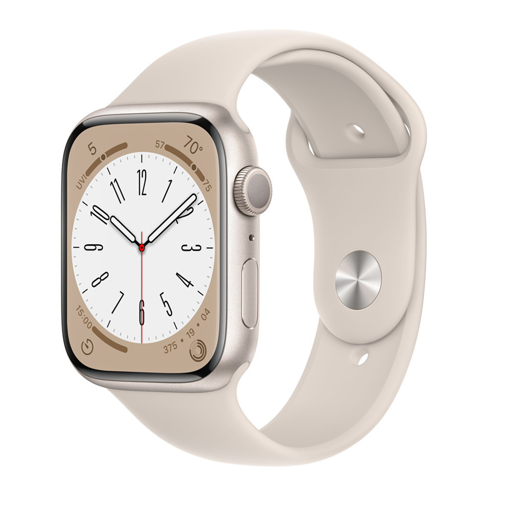 Часы Apple Watch Series 8 45 мм, Корпус из алюминия цвета «сияющая звезда», спортивный ремешок Уфа купить в интернет-магазине