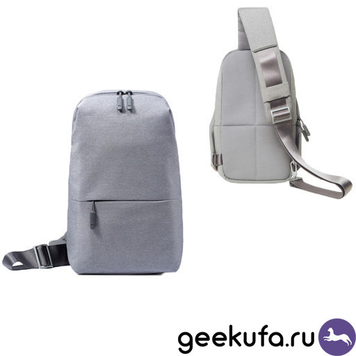 Рюкзак CrossBody Chest Pack Messenger Bag светло-серый Уфа купить в интернет-магазине