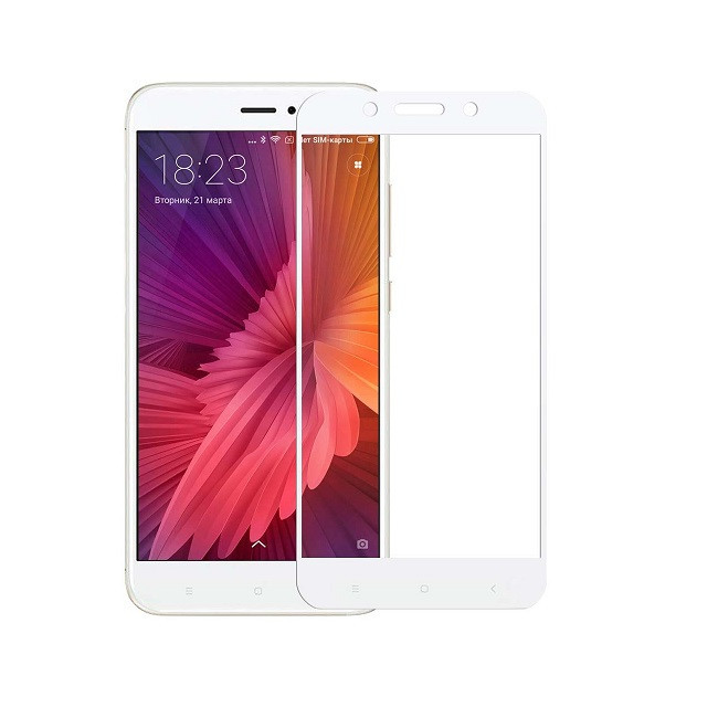 Защитное 3D стекло для телефона Redmi 5A (белое) Уфа купить в интернет-магазине
