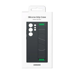 Оригинальный чехол для телефона Samsung Galaxy S23 Ultra Silicone Grip Case (черный) фото 4