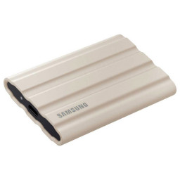 Внешний диск SSD Samsung USB 3.2 T7 Shield, 1ТБ (бежевый) фото 1