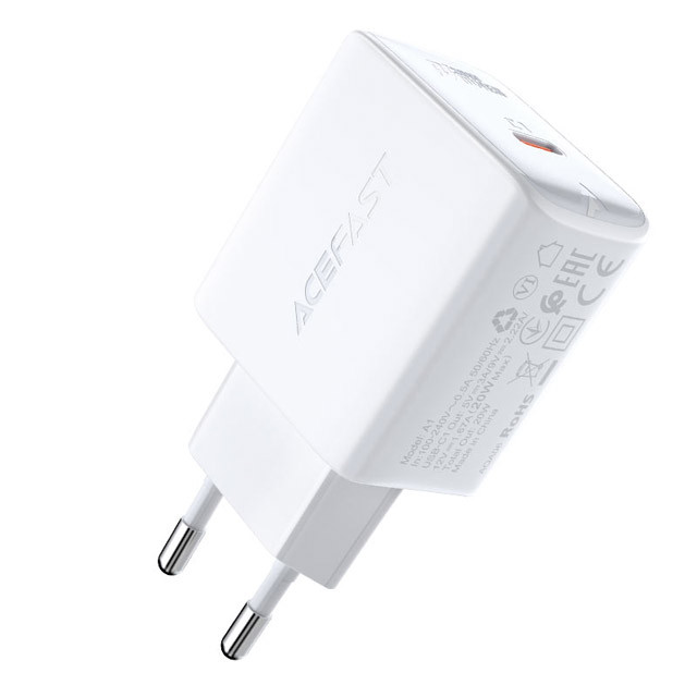 Сетевое зарядное устройство ACEFAST A1 PD20W USB-C charger белое Уфа купить в интернет-магазине