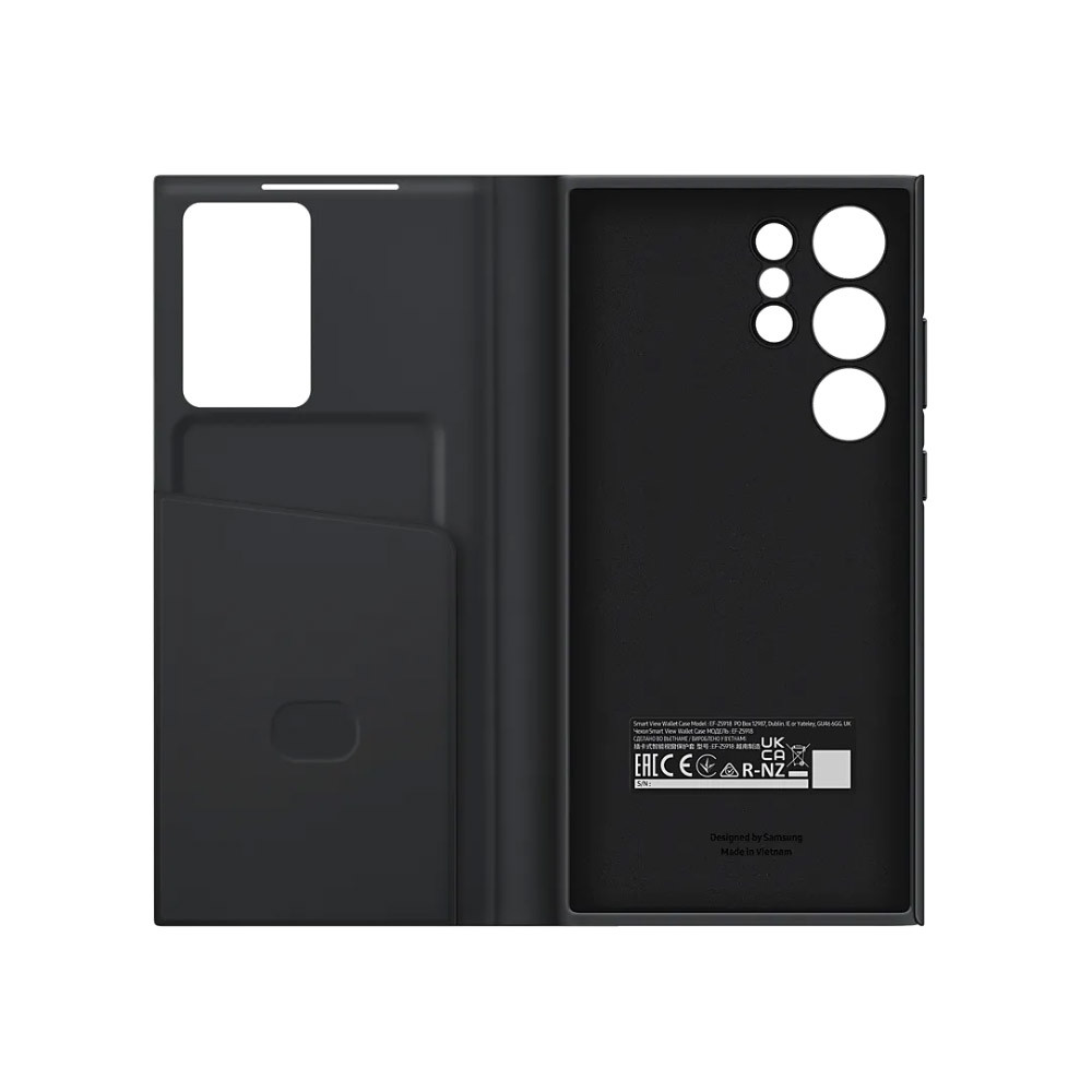 Оригинальный чехол-книжка для телефона Samsung Galaxy S23 Ultra Smart View  Wallet Case (черный)