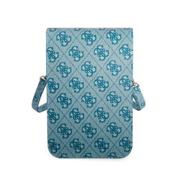Сумка Guess Wallet Bag 4G with Triangle logo для смартфонов синяя фото 4