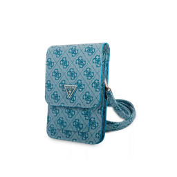 Сумка Guess Wallet Bag 4G with Triangle logo для смартфонов синяя фото 1