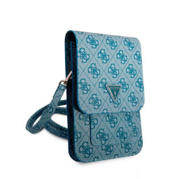 Сумка Guess Wallet Bag 4G with Triangle logo для смартфонов синяя фото 2