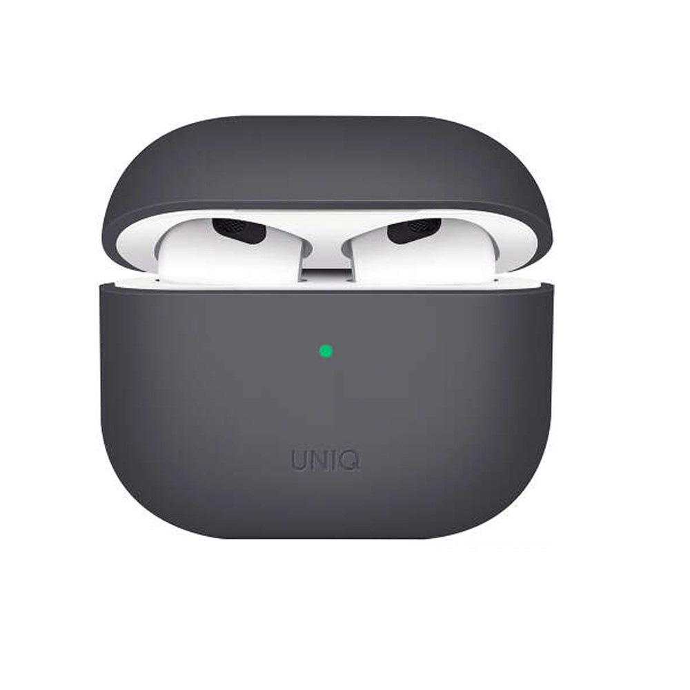 Чехол Uniq для Airpods 3 LINO Liquid silicone темно-серый Уфа купить в интернет-магазине