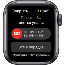 Часы Apple Watch Nike SE 2021, 40 мм, корпус из алюминия цвета серый космос, спортивный ремешок Nike цвета антрацитовый/черный фото 3