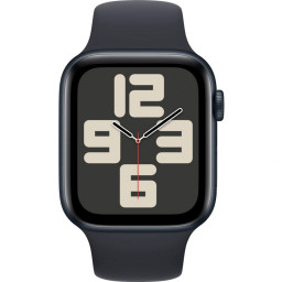 Часы Apple Watch SE 2023 40 мм, Корпус из алюминия цвета "тёмная ночь", Спортивный ремешок цвета "темная ночь" фото 3