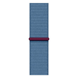 Часы Apple Watch Series 9 45 мм, Корпус из алюминия серебристого цвета, Ремешок Sport Loop цвета "ледяной синий" фото 2