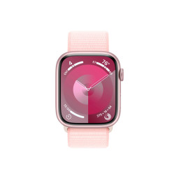 Часы Apple Watch Series 9 41 мм, Корпус из алюминия розового цвета, Ремешок Sport Loop розового цвета фото 1