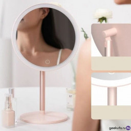Зеркало для макияжа DOCO Daylight Mirror DM006 розовое фото 2