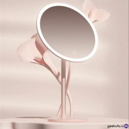 Зеркало для макияжа DOCO Daylight Mirror DM006 розовое фото 3