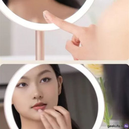 Зеркало для макияжа DOCO Daylight Mirror DM006 розовое фото 5