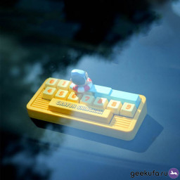 Табличка с номером телефона для автомобиля в форме клавиатуры Crayon Shinchan желтая фото 2
