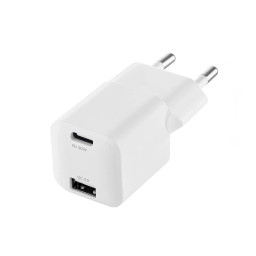 Сетевое зарядное устройство uBear Pulse Dual Wall Charger 30W GaN USB-C, USB-A белое купить в Уфе