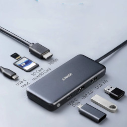 Адаптер Anker 341/8346 USB-C Hub 7в1 фото 1