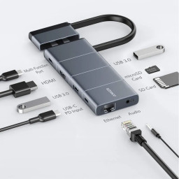 Адаптер Anker 8384 PowerExpand USB-C Media Hub 9в2 фото 1