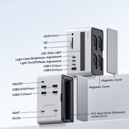 Док-станция Hagibis USB-C LED U100 Lite фото 1