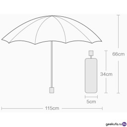 Зонт 90 Points All Purpose Umbrella 90COTNT2009U-BK00-OS (черный) фото 1