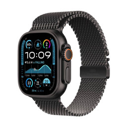 Часы Apple Watch Ultra 2 49mm, корпус из черного титана, ремешок размер Milanese Loop черного цвета 2024 купить в Уфе