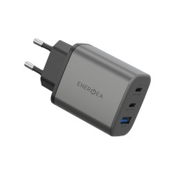 Сетевое зарядное устройство EnergEA AmpCharge GaN65, 2 USB- C + USB- A 65w Gunmetal купить в Уфе