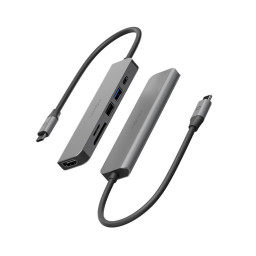 Адаптер Energea AluHUB HD3 6 в 1 Superspeed Aluminium USB-C 60W Gunmetal купить в Уфе