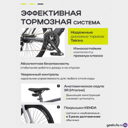 Электровелосипед HIMO Electric Bicycle C30S серый фото 8