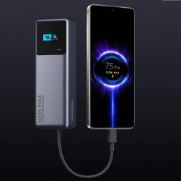 Внешний аккумулятор Xiaomi 10000mAh 165W со встроенным кабелем Type- C P15ZM серый фото 3