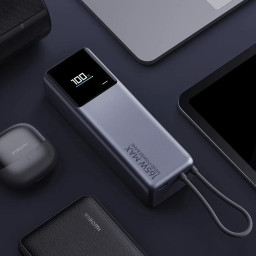 Внешний аккумулятор Xiaomi 10000mAh 165W со встроенным кабелем Type- C P15ZM серый фото 4