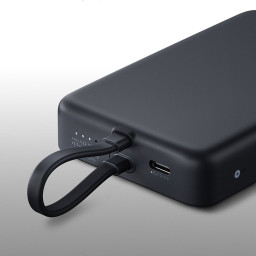 Внешний аккумулятор с беспроводной зарядкой и кабелем USB- C Xiaomi Magnetic 10000 mAh 33W белый фото 4