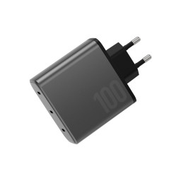 Сетевое зарядное устройство EnergEA Travelite Gan100 3*USB- C, USB- A 100W Gunmetal фото 1