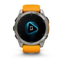 Смарт часы Garmin Fenix 8 51mm Amoled Sapphire Titanium Spark Orange/ Graphite Siliconen Band фото 3