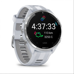 Смарт часы Garmin Forerunner 965 Titanium Bezel With Whitestone Case/ Powder Gray Silicone Band фото 2