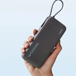 Внешний аккумулятор Cuktech 20000mAh 55W со встроенным кабелем Type- C PB200N серый фото 1