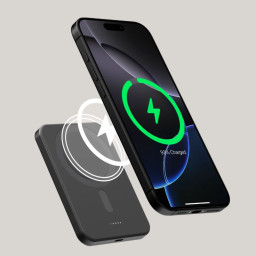Внешний аккумулятор Pitaka Power Bank Aramid Fiber Qi2 5000mAh 15W Moonrise фото 2