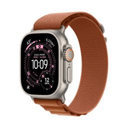 Умные часы Apple Watch Ultra 3 49 мм, корпус из титана цвета Natural, ремешок Alpine Loop цвета Terra Cotta купить в Уфе