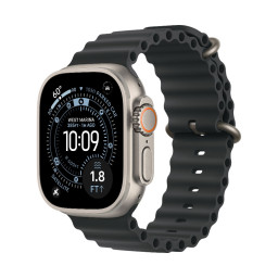Умные часы Apple Watch Ultra 3 49 мм, корпус из титана цвета Natural, ремешок Ocean Band цвета Black купить в Уфе