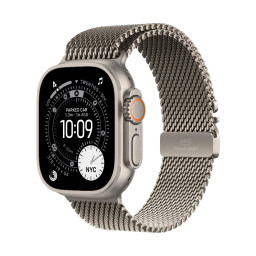 Умные часы Apple Watch Ultra 3 49 мм, корпус из титана цвета Natural, ремешок Titanium Milanese Loop цвета Natural купить в Уфе