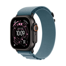 Умные часы Apple Watch Ultra 3 49 мм, корпус из титана цвета Black, ремешок Alpine Loop цвета Light Blue купить в Уфе