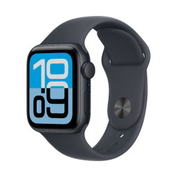 Умные часы Apple Watch SE 3 2025 44 мм, корпус из алюминия цвета Midnight, ремешок Sport Band цвета Black купить в Уфе