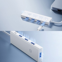 Адаптер хаб Xiaomi 4 в 1 3xUSB-A + 1xType-C XMSTFXQ01YM фото 1