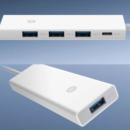 Адаптер хаб Xiaomi 4 в 1 3xUSB-A + 1xType-C XMSTFXQ01YM фото 3